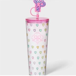 Roller Rabbit x Target 24oz Disco Hearts NWT Tumbler White/Pink